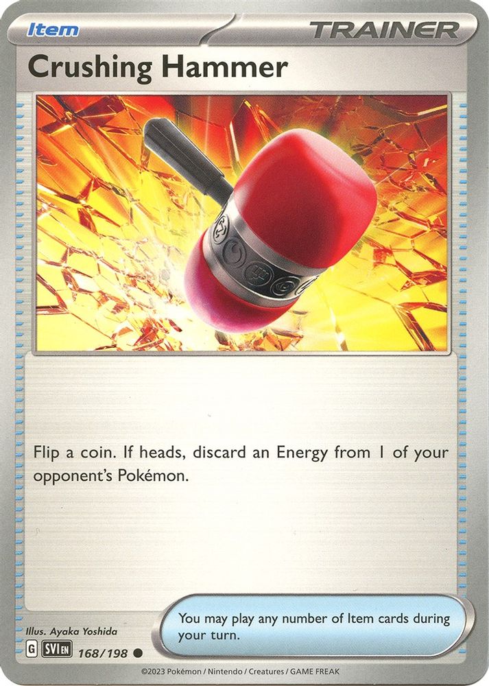 Crushing Hammer 168 - Reverse Holofoil SV01 Scarlet & Violet Base Set - Common