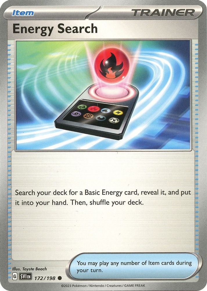 Energy Search 172 - Reverse Holofoil SV01 Scarlet & Violet Base Set - Common