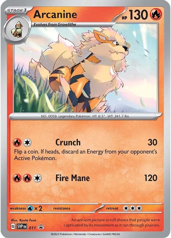 Arcanine 011 - Holofoil SV Scarlet & Violet Promo Cards - Promo
