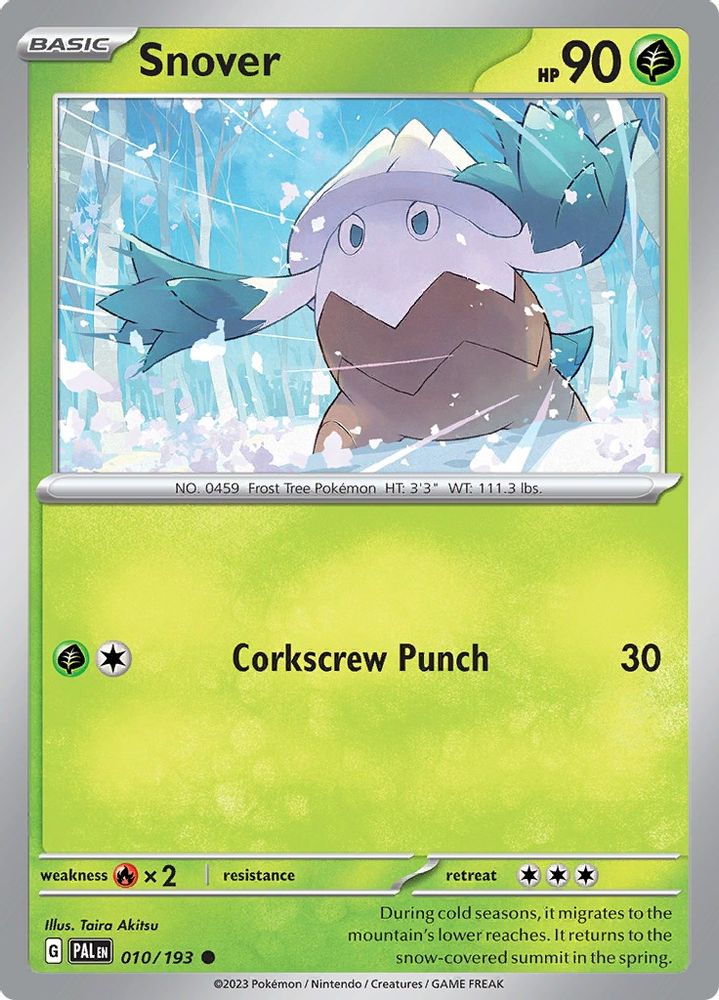 Snover 010 - Reverse Holofoil SV02 Paldea Evolved - Common