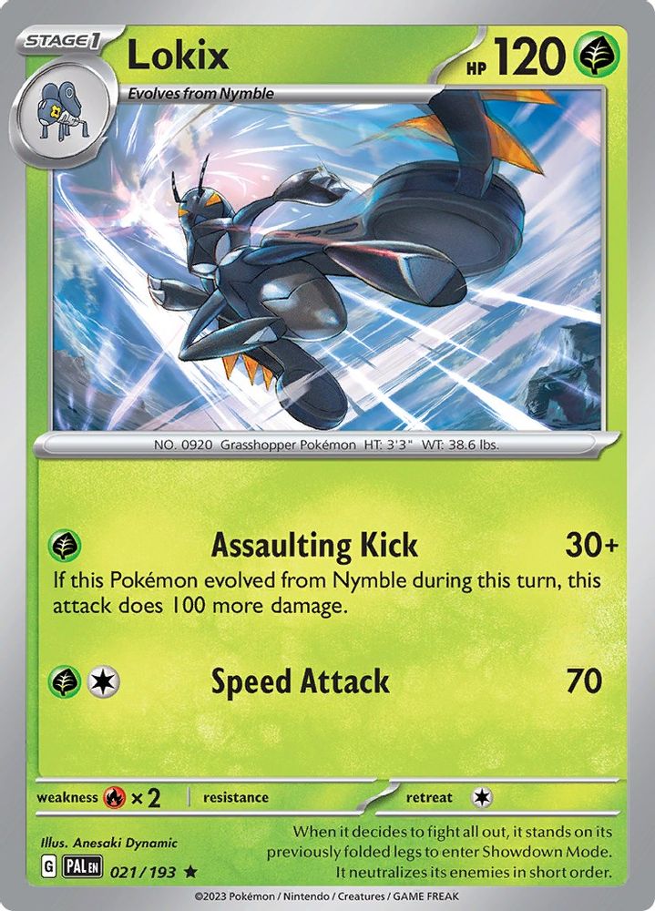 Lokix 021 - Reverse Holofoil SV02 Paldea Evolved - Rare