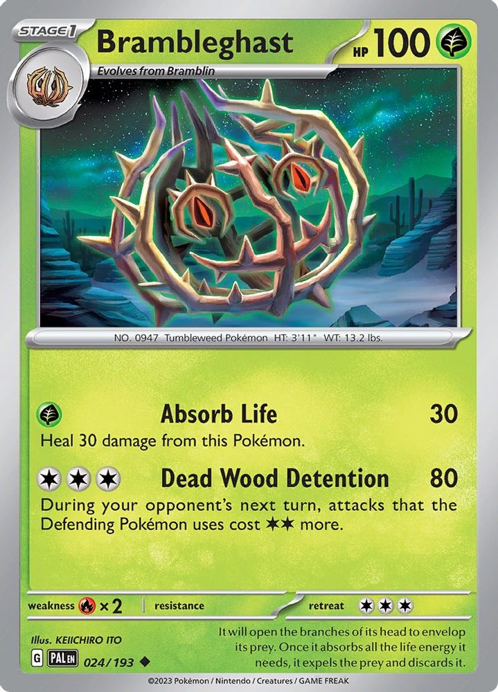 Brambleghast 024 SV02 Paldea Evolved - Uncommon