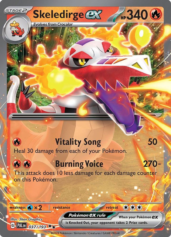 Skeledirge ex 037/193 - Holofoil SV02 Paldea Evolved - Double Rare