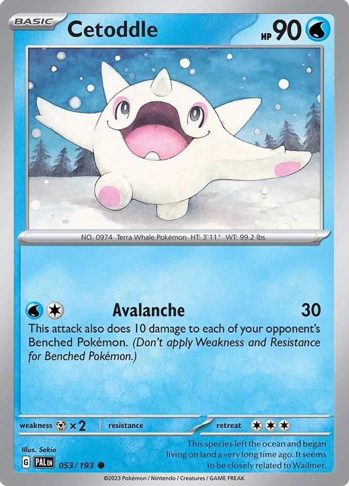 Cetoddle 053/193 - Reverse Holofoil SV02 Paldea Evolved - Common