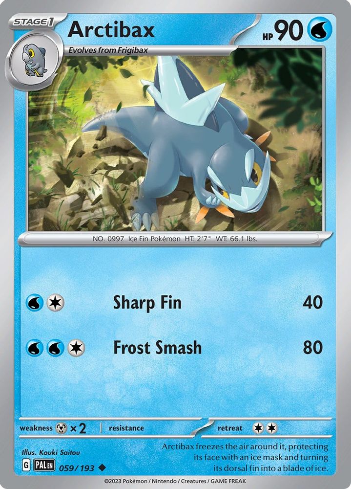 Arctibax 059/193 - Reverse Holofoil SV02 Paldea Evolved - Uncommon