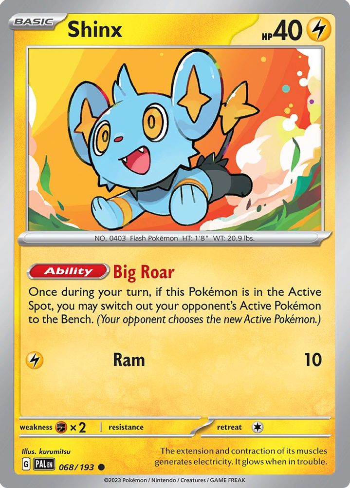Shinx 068/193 - Reverse Holofoil SV02 Paldea Evolved - Common