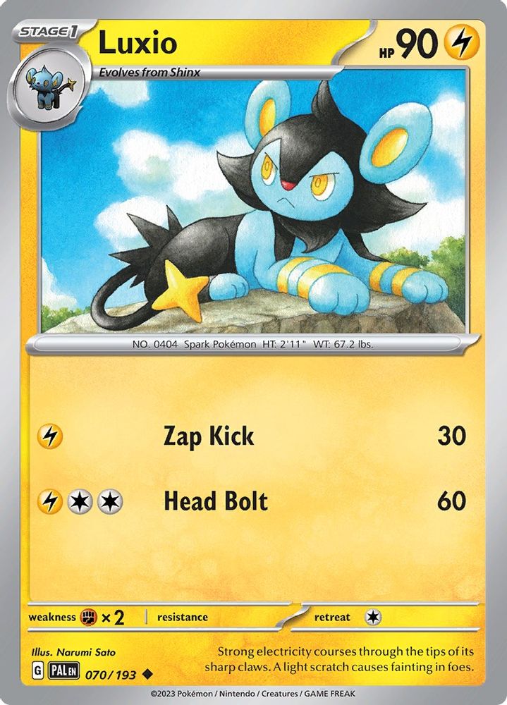Luxio 070 - Reverse Holofoil SV02 Paldea Evolved - Uncommon