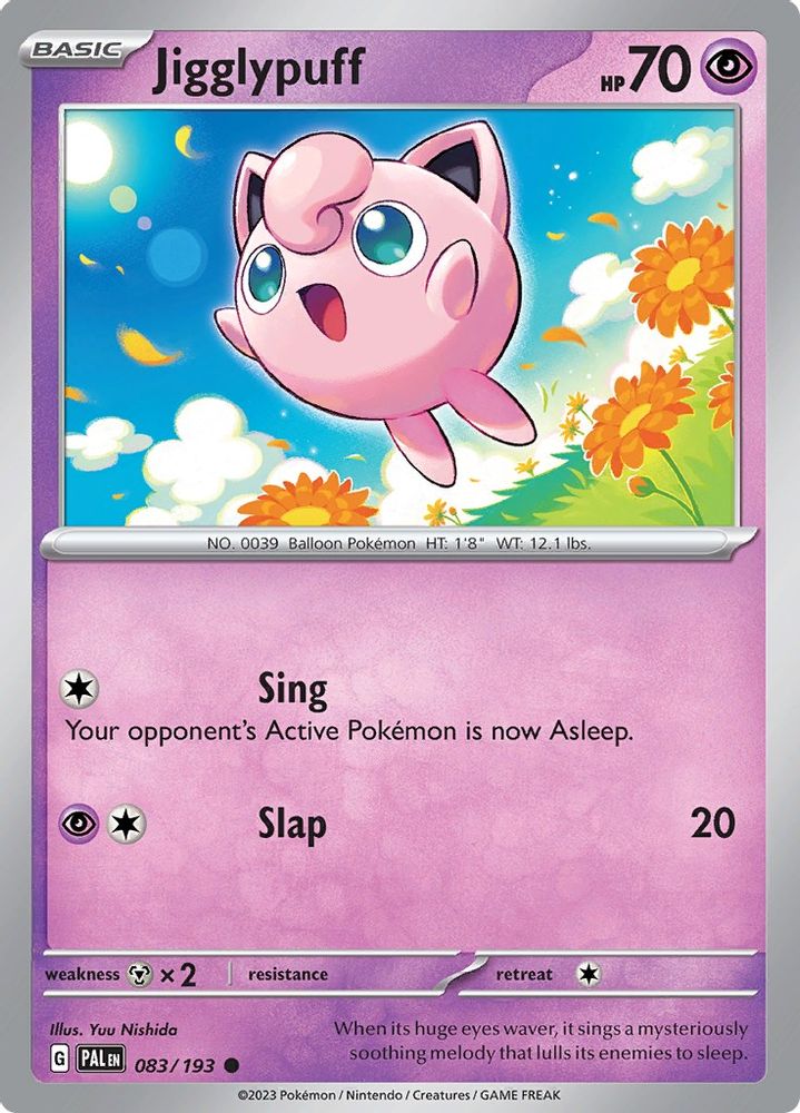 Jigglypuff 083 - Reverse Holofoil SV02 Paldea Evolved - Common