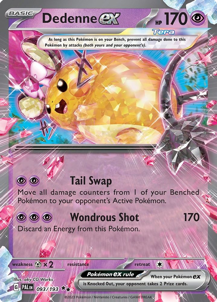 Dedenne ex 093/193 - Holofoil SV02 Paldea Evolved - Double Rare