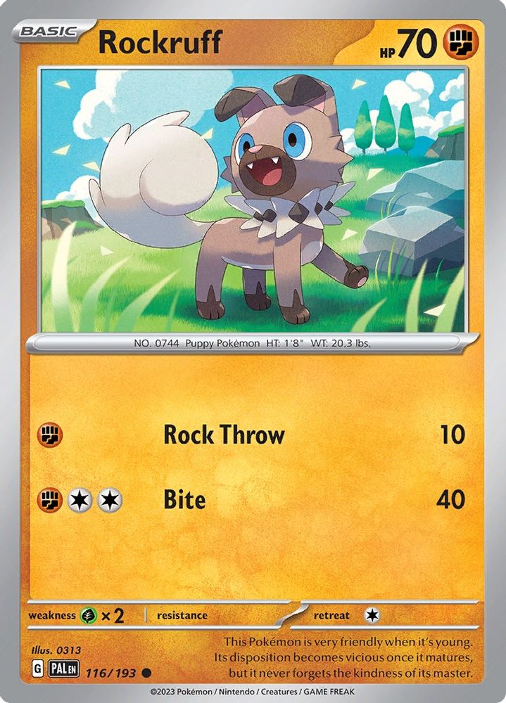 Rockruff 116 SV02 Paldea Evolved - Common