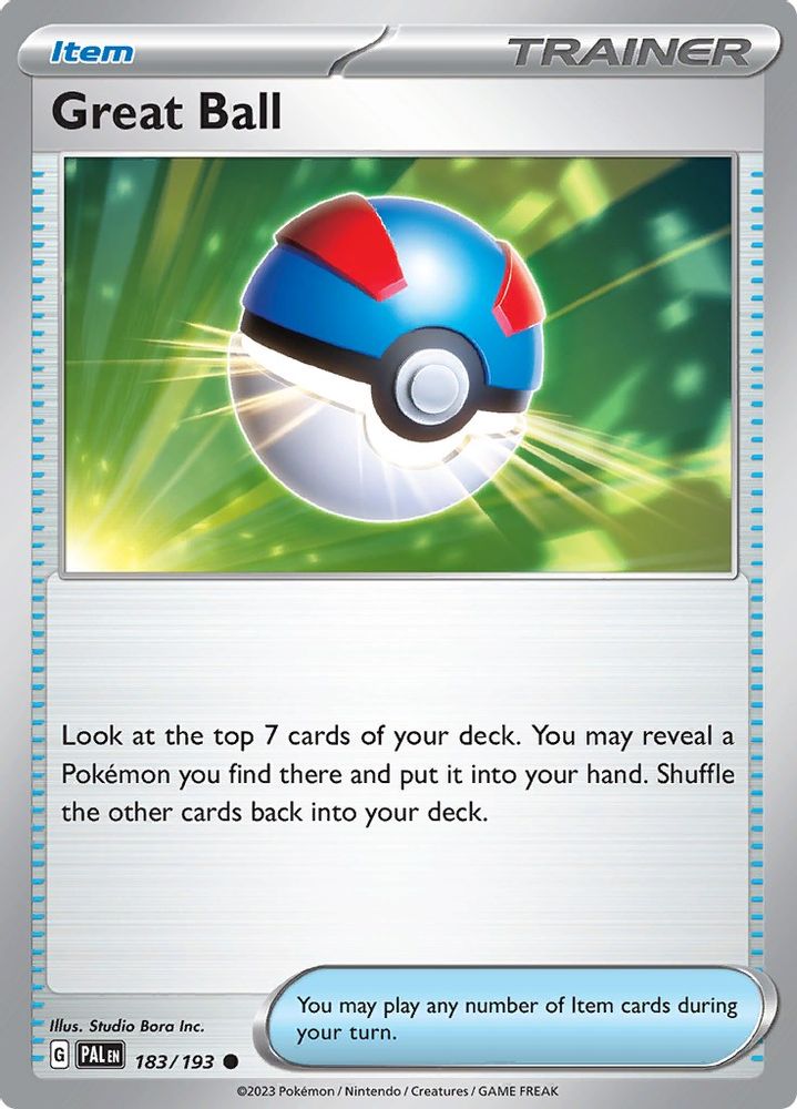Great Ball 183 - Reverse Holofoil SV02 Paldea Evolved - Common