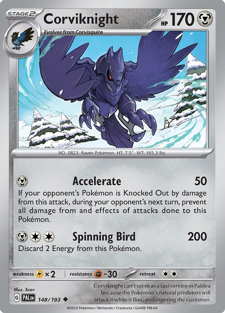 Corviknight 148 SV02 Paldea Evolved - Uncommon