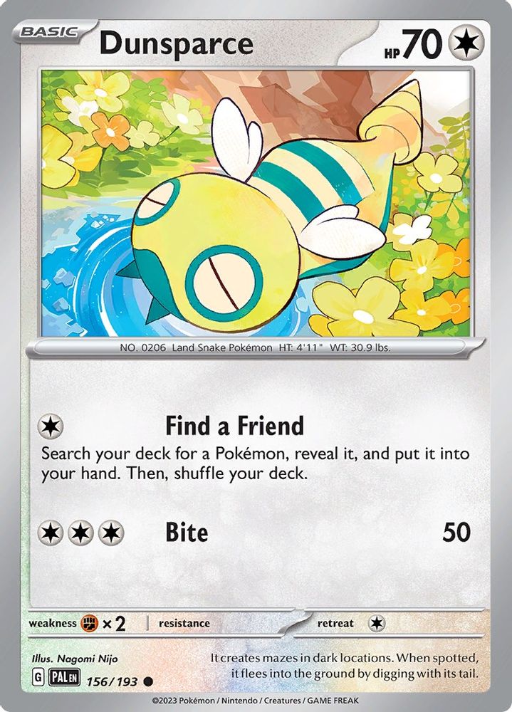Dunsparce 156 SV02 Paldea Evolved - Common