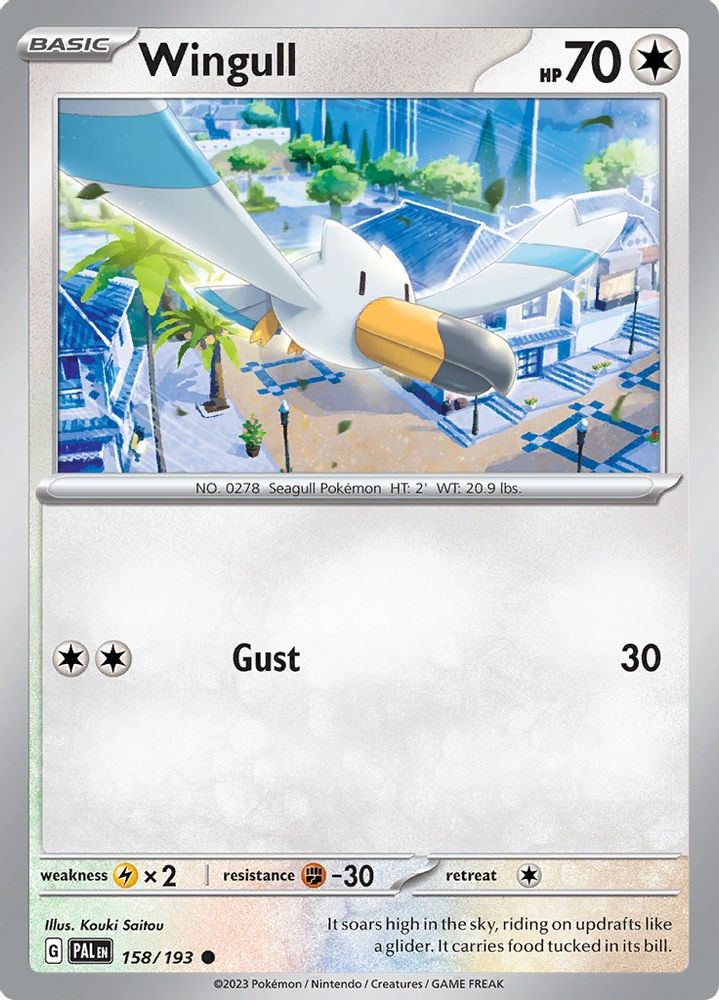 Wingull 158 - Reverse Holofoil SV02 Paldea Evolved - Common