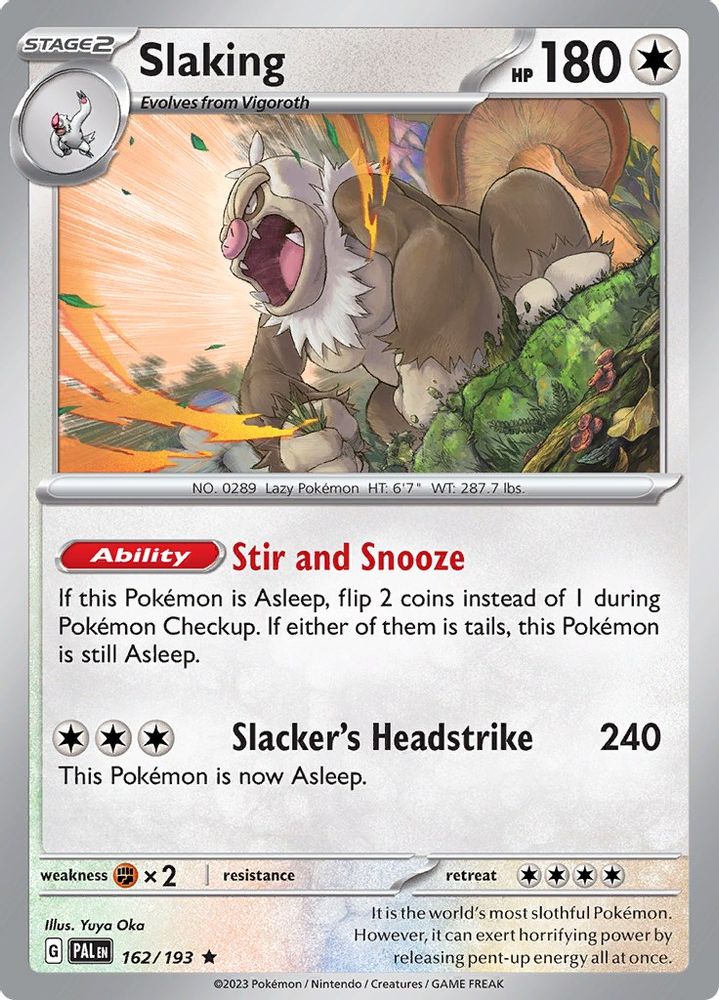 Slaking 162 - Reverse Holofoil SV02 Paldea Evolved - Rare