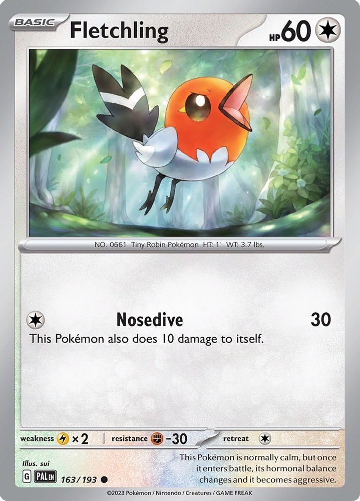 Fletchling 163 SV02 Paldea Evolved - Common