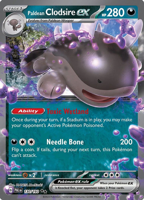 Paldean Clodsire ex 130 - Holofoil SV02 Paldea Evolved - Double Rare
