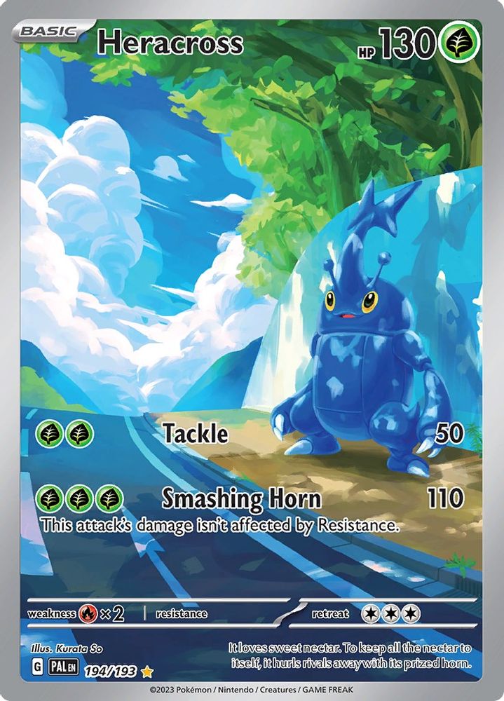 Heracross 194/193 - Holofoil SV02 Paldea Evolved - Illustration Rare