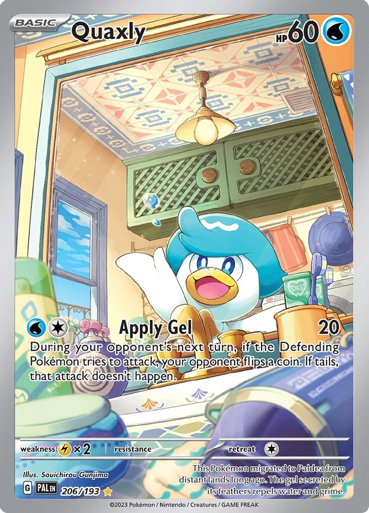 Quaxly 206/193 - Holofoil SV02 Paldea Evolved - Illustration Rare