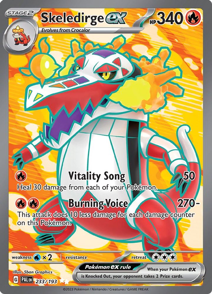 Skeledirge ex 233/193 - Holofoil SV02 Paldea Evolved - Ultra Rare