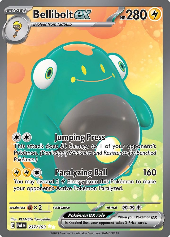 Bellibolt ex 237/193 - Holofoil SV02 Paldea Evolved - Ultra Rare