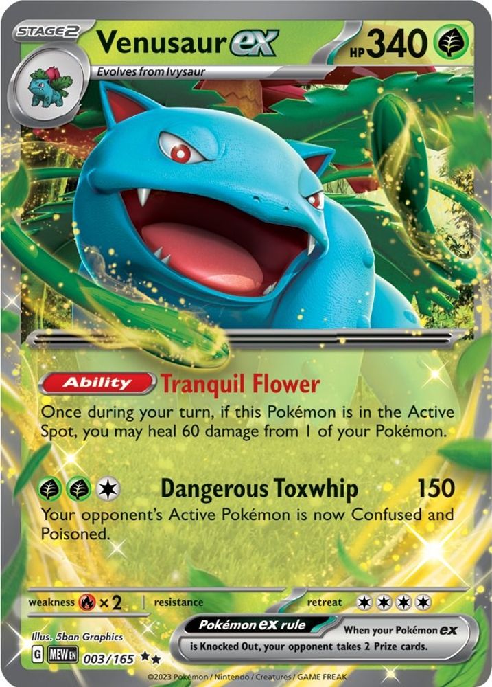 Venusaur ex 003/165 - Holofoil SV Scarlet & Violet 151 - Double Rare