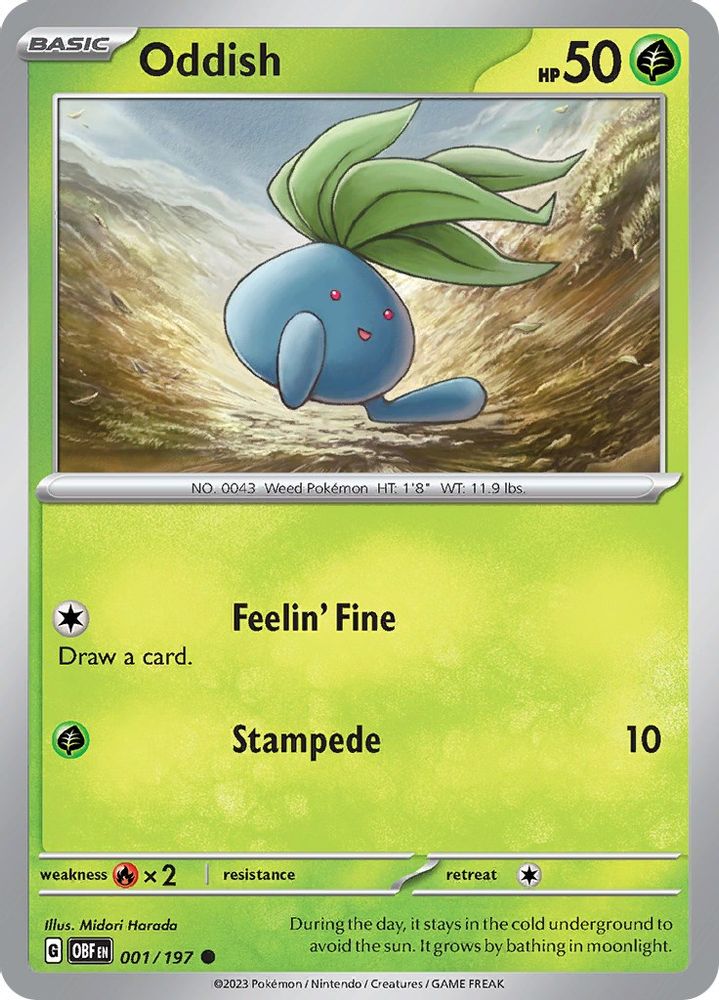 Oddish 001 SV03 Obsidian Flames - Common
