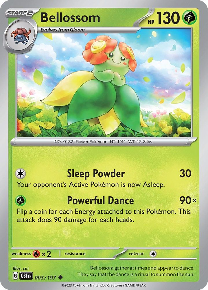 Bellossom 003 SV03 Obsidian Flames - Uncommon