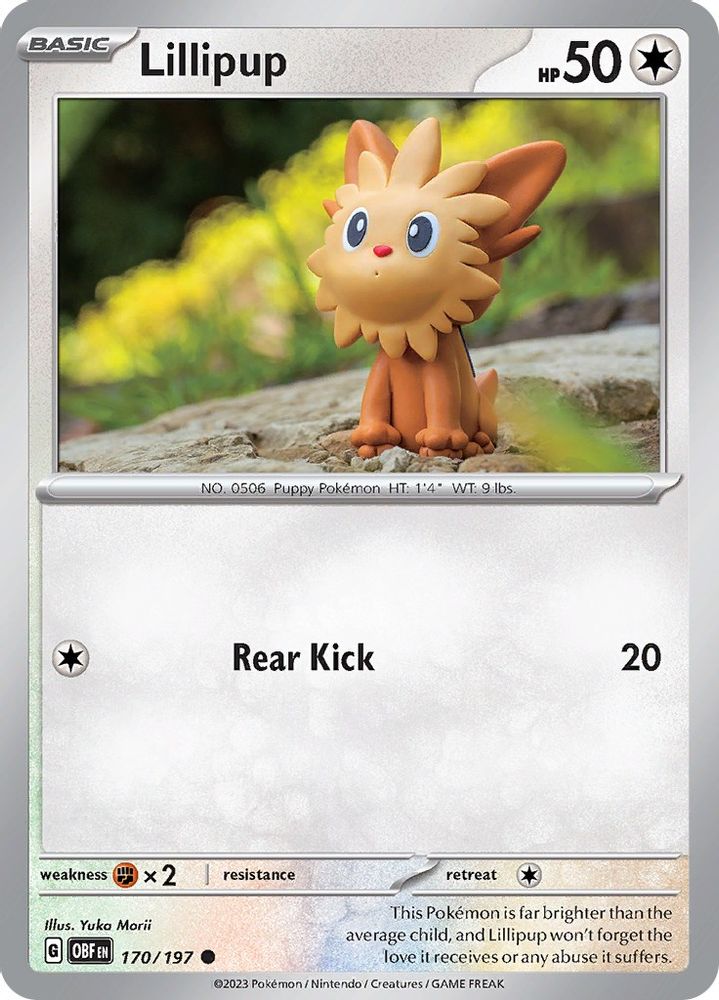 Lillipup 170 - Reverse Holofoil SV03 Obsidian Flames - Common