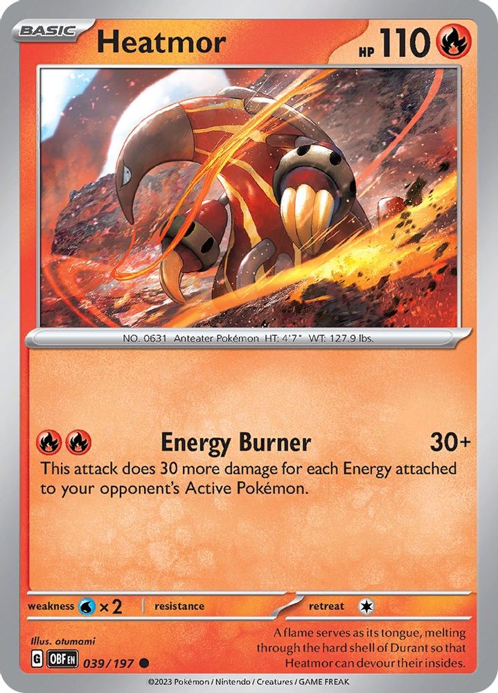 Heatmor 039 SV03 Obsidian Flames - Common
