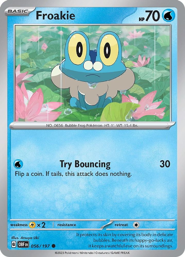 Froakie 056 - Reverse Holofoil SV03 Obsidian Flames - Common