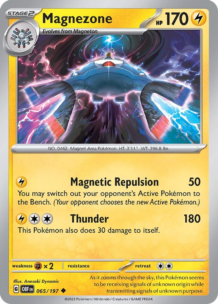 Magnezone 065 - Reverse Holofoil SV03 Obsidian Flames - Uncommon