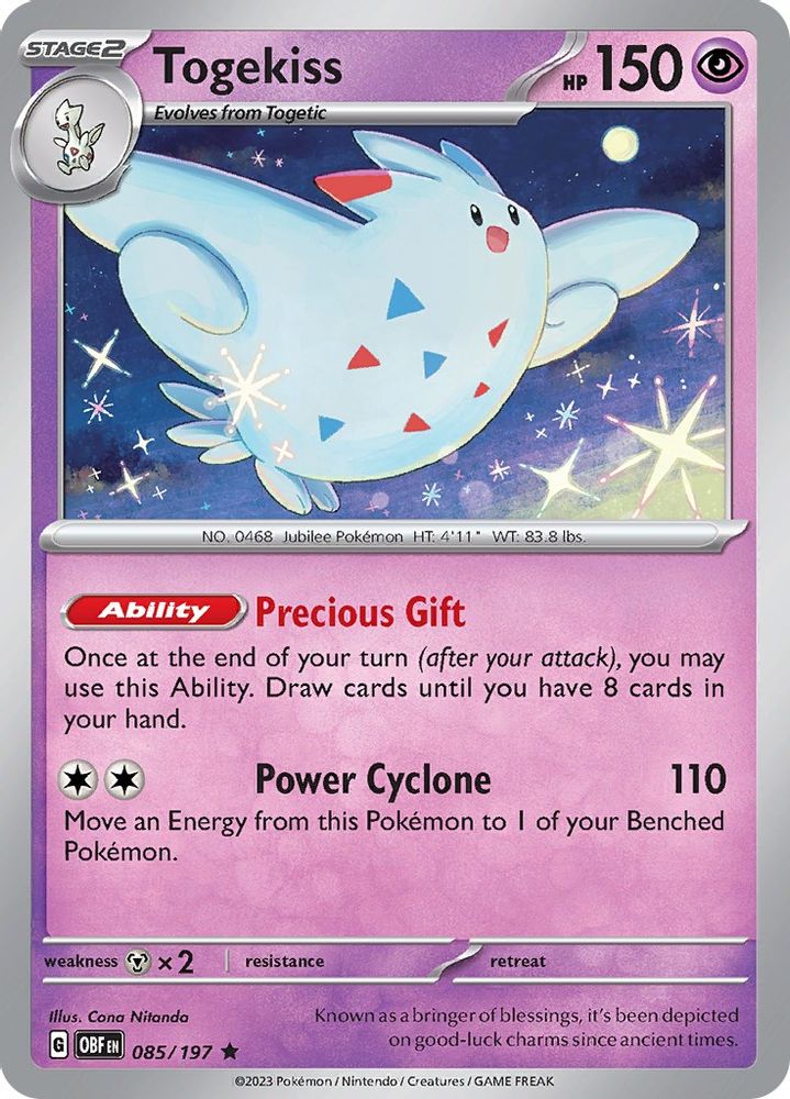 Togekiss 085 - Holofoil SV03 Obsidian Flames - Rare