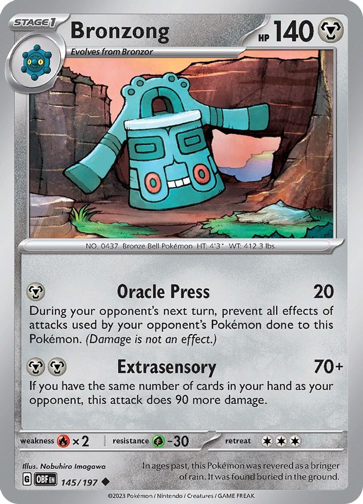 Bronzong 145 SV03 Obsidian Flames - Uncommon