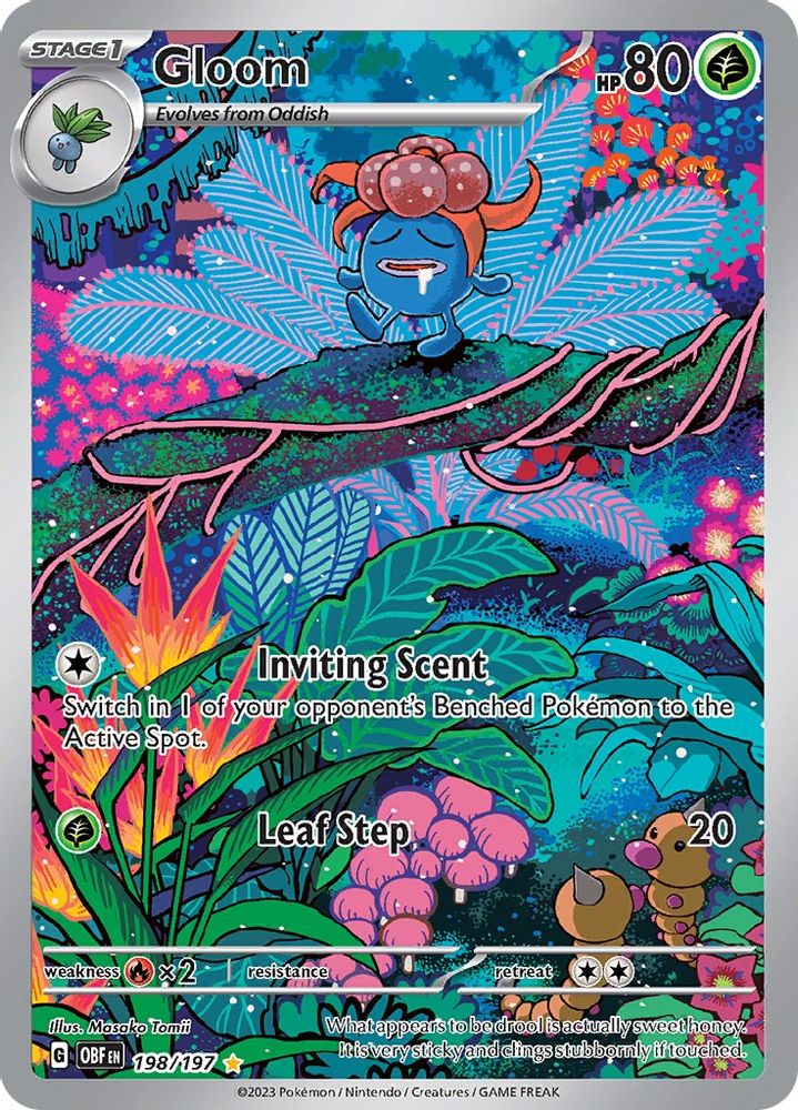 Gloom 198/197 - Holofoil SV03 Obsidian Flames - Illustration Rare