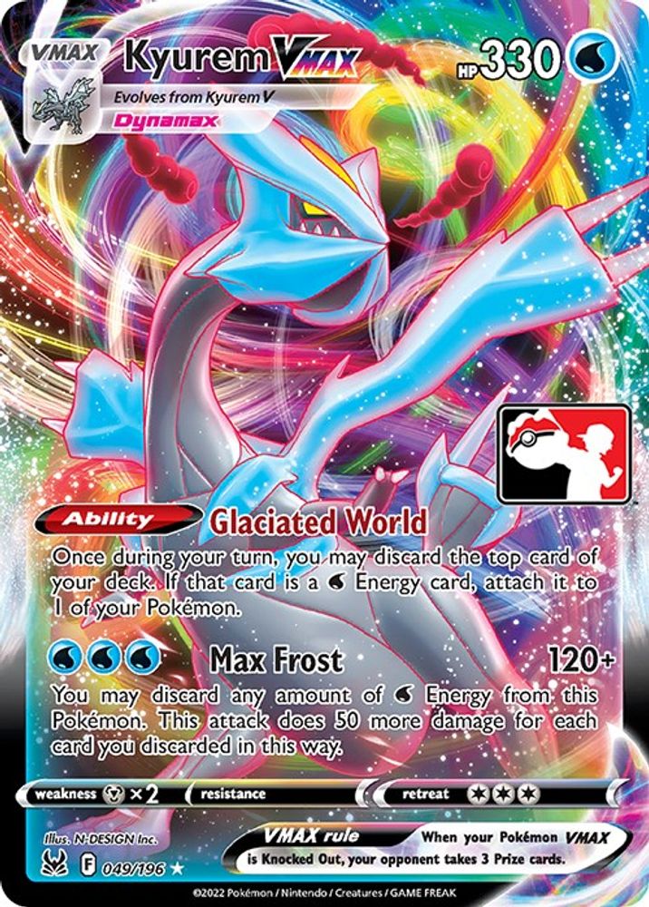 Kyurem VMAX/196 - Holofoil Prize Pack Series Cards - Ultra Rare