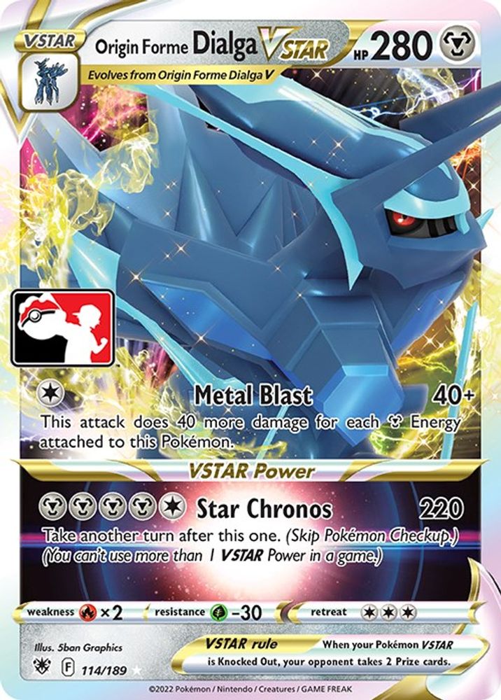 Origin Forme Dialga VSTAR/189 - Holofoil Prize Pack Series Cards - Ultra Rare