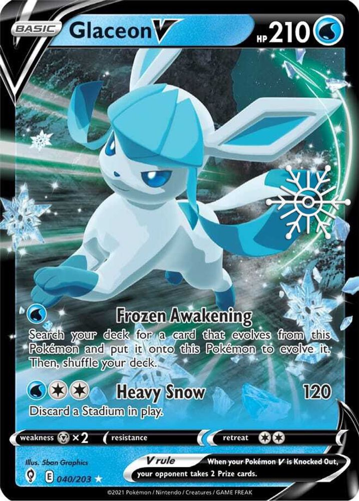 Glaceon V (Holiday Calendar) 040/203 - Holofoil Miscellaneous Cards & Products - Ultra Rare