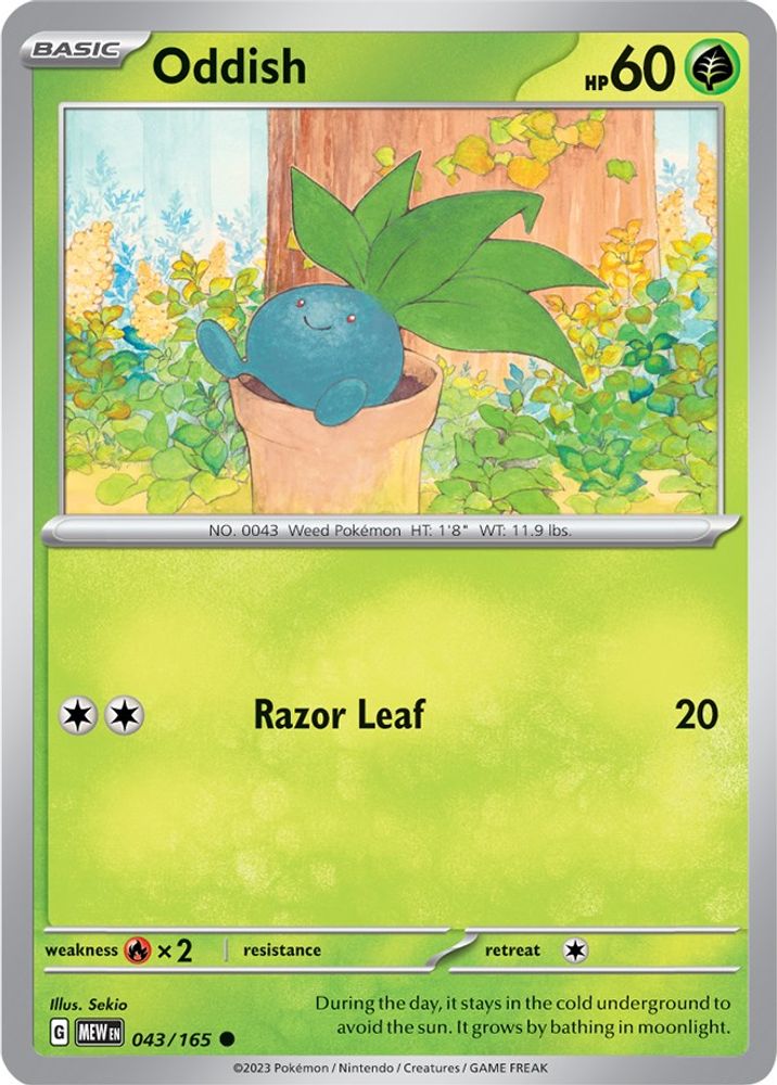 Oddish 043 - Reverse Holofoil SV Scarlet & Violet 151 - Common