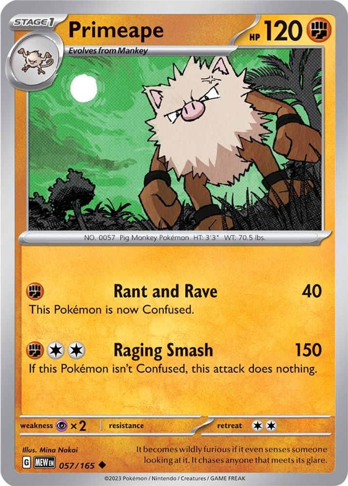 Primeape 057 SV Scarlet & Violet 151 - Uncommon