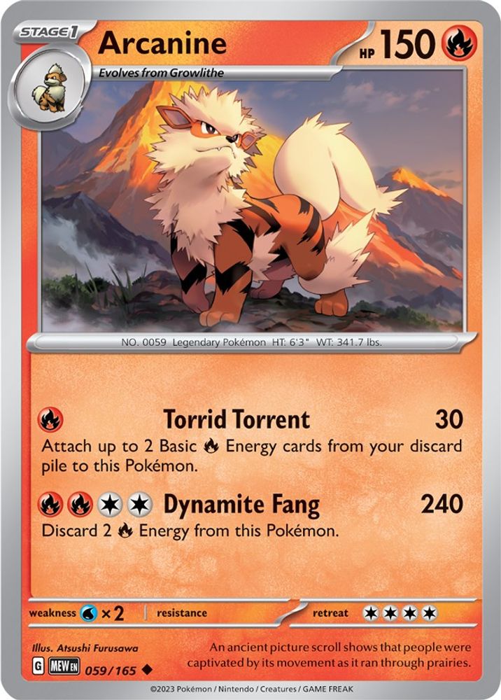 Arcanine 059 SV Scarlet & Violet 151 - Uncommon