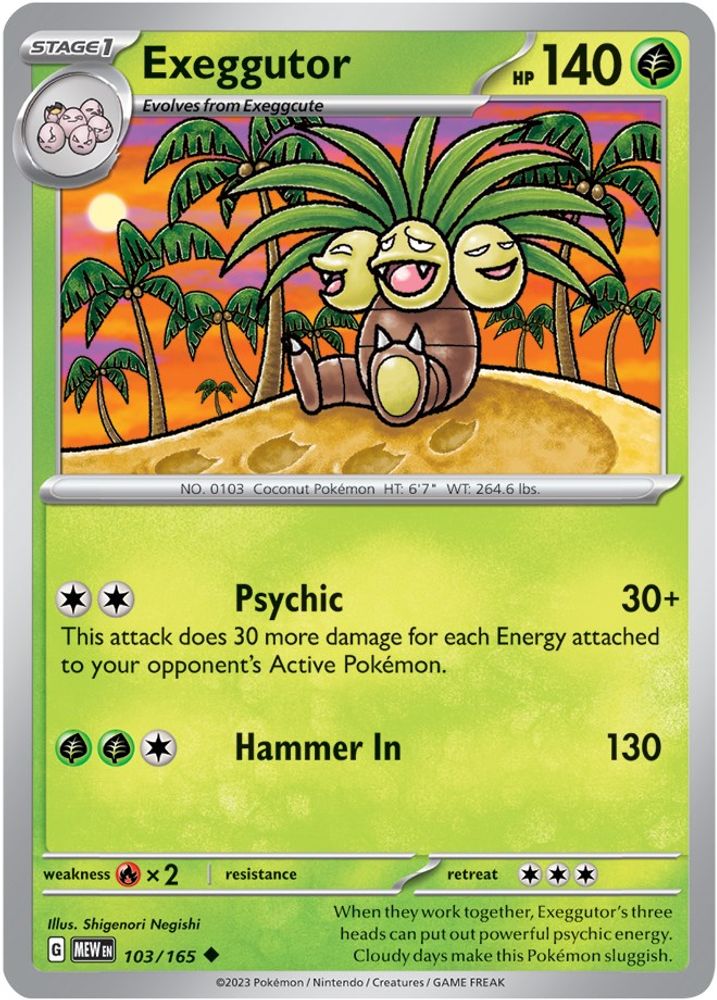 Exeggutor 103 - Reverse Holofoil SV Scarlet & Violet 151 - Uncommon