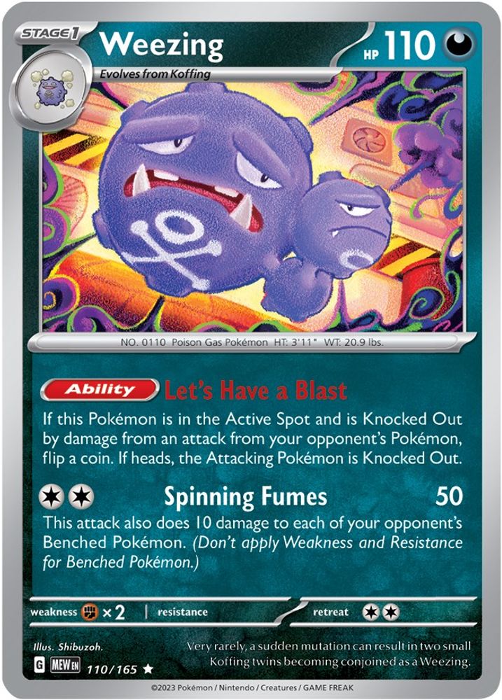 Weezing 110 - Reverse Holofoil SV Scarlet & Violet 151 - Rare