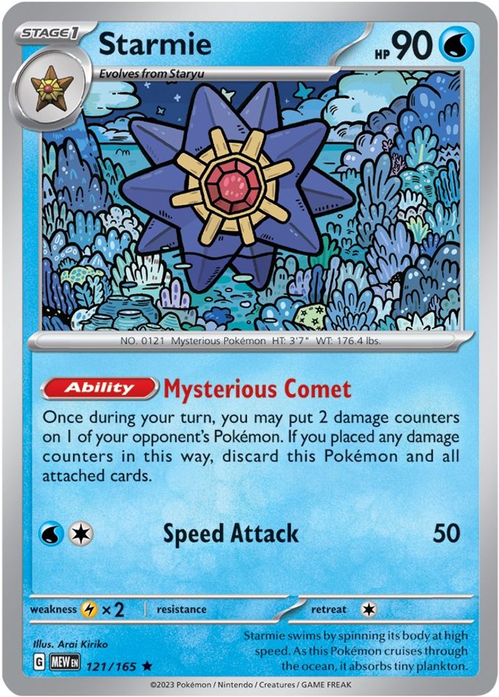 Starmie 121 - Reverse Holofoil SV Scarlet & Violet 151 - Rare