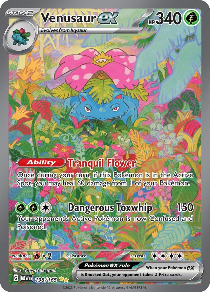 Venusaur ex 198/165 - Holofoil SV Scarlet & Violet 151 - Special Illustration Rare