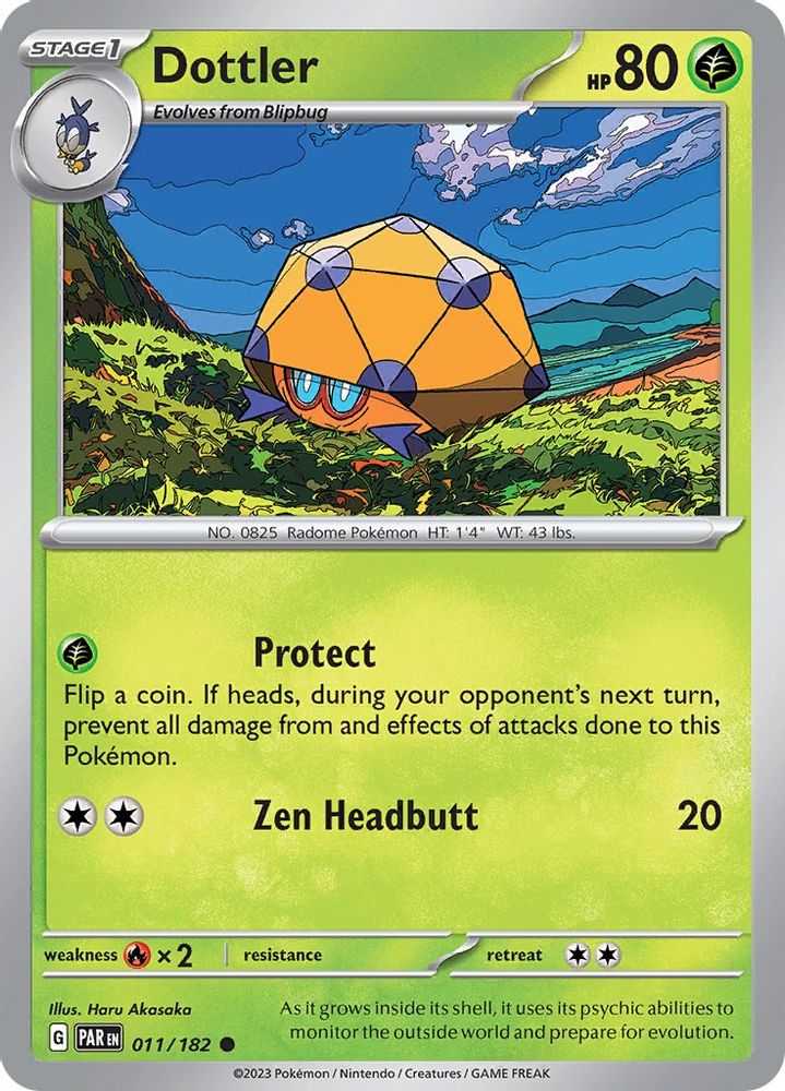 Dottler 011/182 - Reverse Holofoil SV04 Paradox Rift - Common