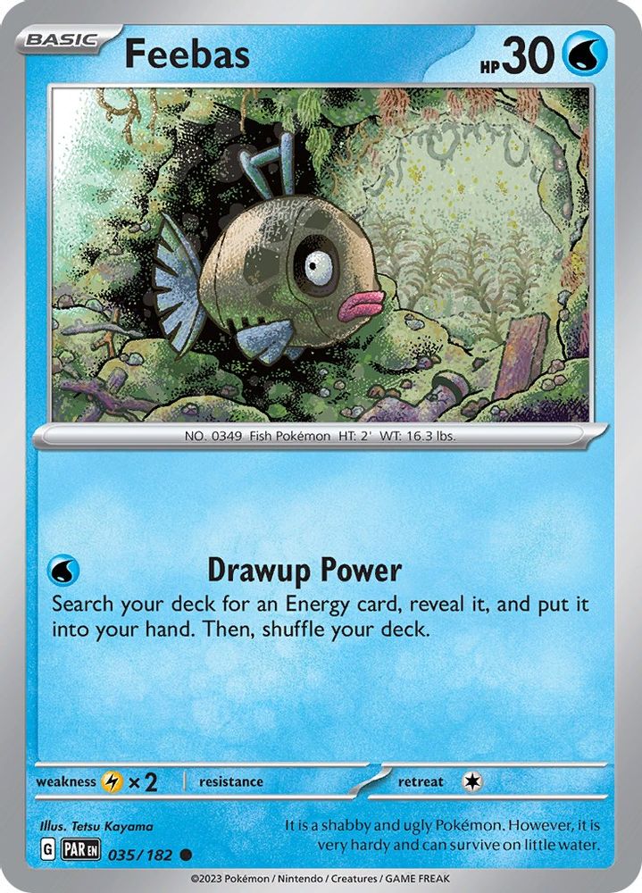 Feebas 035 - Reverse Holofoil SV04 Paradox Rift - Common