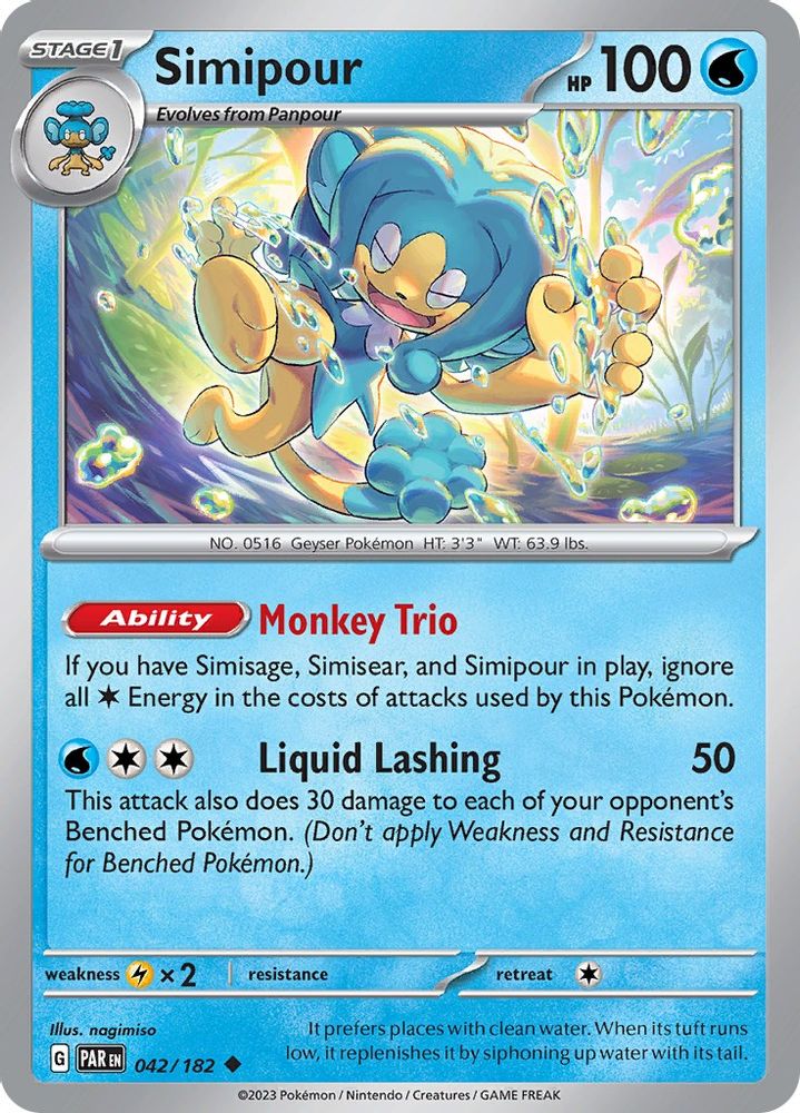 Simipour 042 - Reverse Holofoil SV04 Paradox Rift - Uncommon
