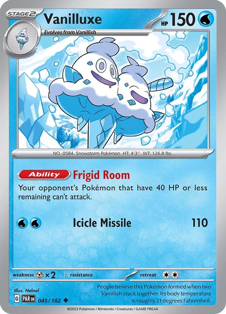 Vanilluxe 045 - Reverse Holofoil SV04 Paradox Rift - Uncommon