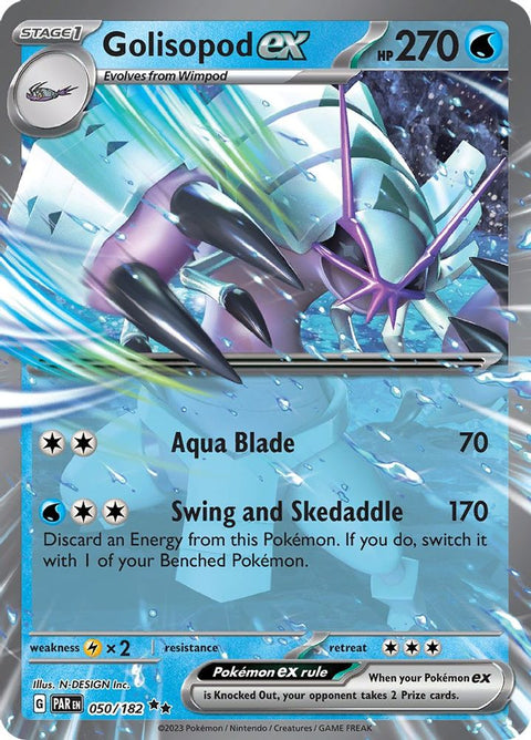 Golisopod ex 050/182 - Holofoil SV04 Paradox Rift - Double Rare